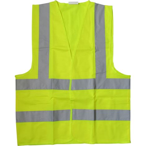 Reflective Safety Hi Vis Vest &x28High Visibility Waistcoat Yellow Hi-Viz S M L XL&x29 (1/5)