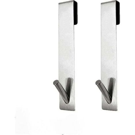 2 Pièces Crochet Paroi de Douche Verre,Crochet de Douche en Acier Inoxydable,Porte Serviette Salle de Bain Sans Percage,Crochets de Porte de Douche,Pour Suspendre Set de Douche,Serviette(Argen (1/3)