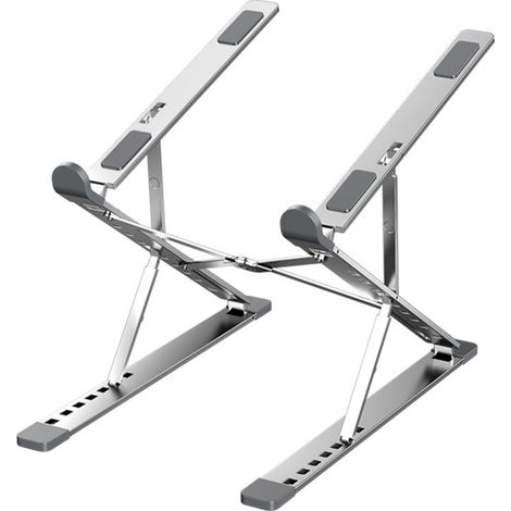 Tragbarer Laptopständer, ergonomisch, aus Aluminiumlegierung, höhenverstellbar, faltbar, kompatibel mit Laptops und Tablets von 11 bis 17 Zoll. (1/5)