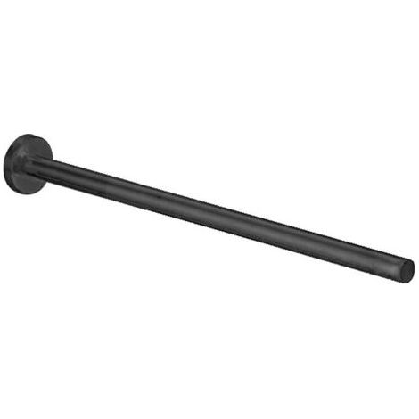 Un porte-serviettes en inox brossé noir à fixer au mur dans la salle de bain