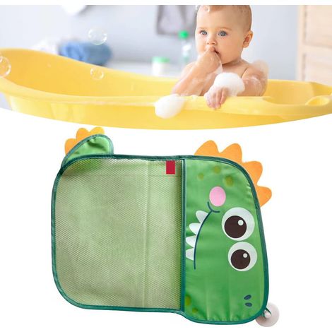 Sac de rangement pour jouets de bain d'enfants, motif dinosaure, grande capacité, sac en filet avec ventouse. (1/5)