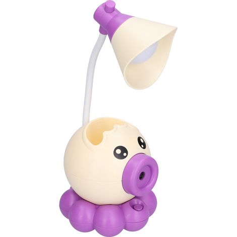 Lampe de bureau LED en forme de pieuvre, pliable, multifonctionnelle, lumière blanche chaude, chargement USB, lampe de bureau mignonne, jaune (1/5)