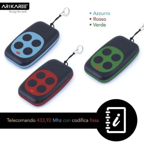 Télécommande Universelle Portail - 433,92 MHz - Pour Portail Automatique Garage Porte Électrique Volet Roulant - 4 Codes Mémoire - 1 Pièce (1/4)
