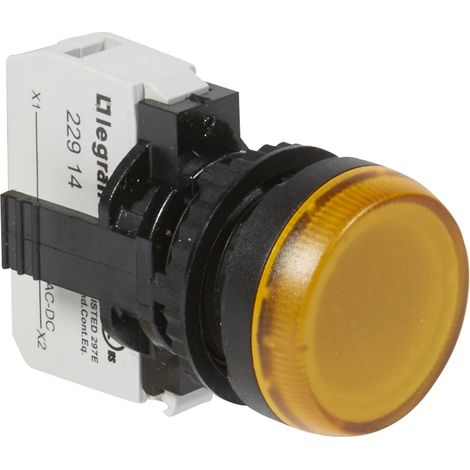 Voyant lumineux Osmoz complet IP69 jaune 12V à 24V alternatif ou continu LEGRAND 023774