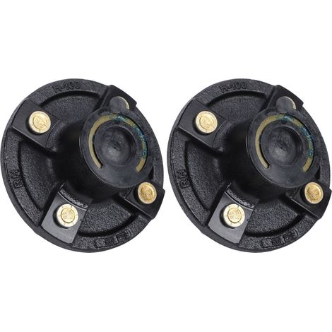 2 kits de moyeu de remorque 2000Lbs 4 sur cercle de boulons de 4 pouces, roulements L44643 prélubrifiés pour essieu droit BT9 de 1 pouce (1/5)