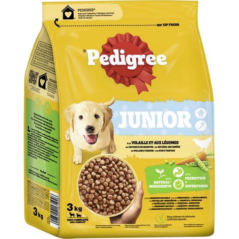 Pedigree Hundetrockenfutter Junior 3 kg Geflügel & Gemüse (1/3)
