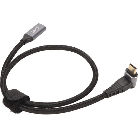 Câble USB-C 3.1 mâle vers femelle PD100W, charge rapide 10 Gbit/s, 4K à 60 Hz, pour consoles de jeux Steam Deck, 50 cm / 19,7 pouces