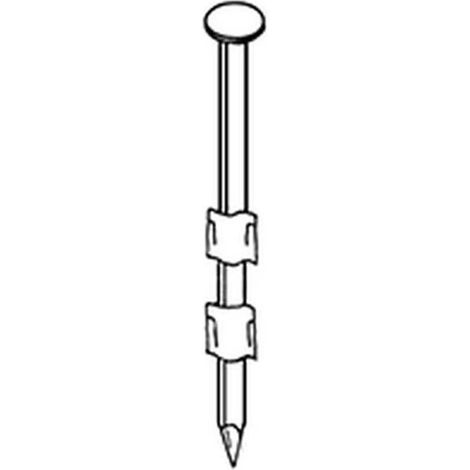 2 200 Pointes Lisses en Bande 20° (Pack) - 2.9x50 mm + 2 Cartouches de Gaz Rouge - D-Work (1/5)
