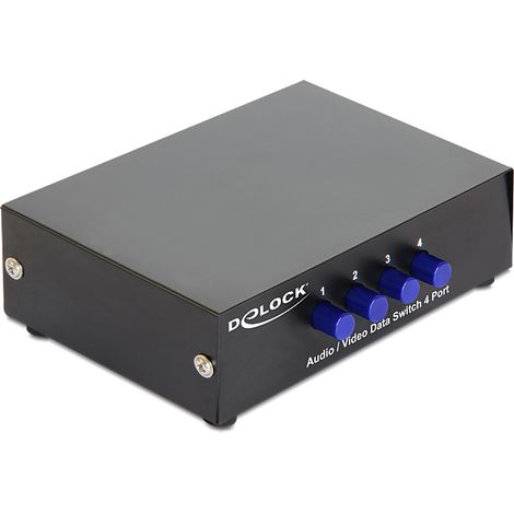 Delock switch audio / video 4 port manual bidirectional