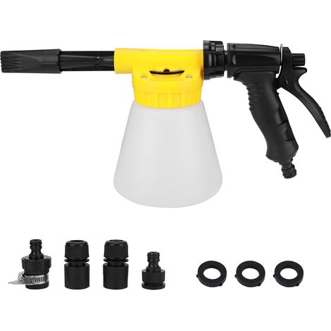 Pistolet à mousse multifonction pour voiture 900 ml Pistolet à mousse réglable pour voiture, moto, jardin Outil de lavage Tuyau (1/5)