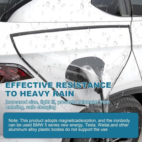Port de recharge étanche pour véhicules électriques - universel - protection magnétique contre la pluie - cache-poussière pour véhicules électriques - connecteurs de recharge tous temps - couvercle ét (1/5)