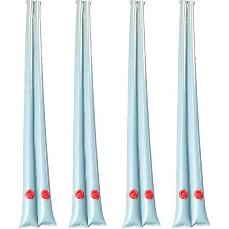 Lot de 4 sacs à eau en PVC pour piscine d'hiver, sacs lestés pour piscine extérieure, protection contre le vent, bleu (1/5)
