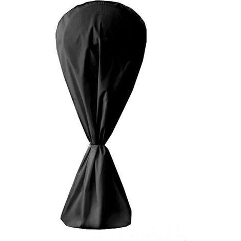 Housse de ventilateur sur pied imperméable pour ventilateurs de sol avec fermeture éclair – Tissu Oxford noir 76,2 x 145 cm – Protection anti-poussière (210D) (1/5)