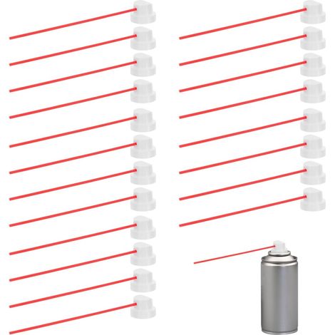 Lot De 20 Embouts Avec Tubes D'Extension Pour Valve Aérosol Buse Paille Pour Pulvérisation Précise Nettoyage Facile Sans Outil Accessoires Pour Aérosols (1/5)