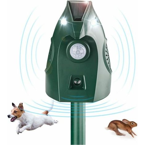 Répulsif pour chat pour jardin Répulsif solaire à ultrasons pour chat Pas d'eau légère Animal Renards Répulsif dissuasif (1/5)