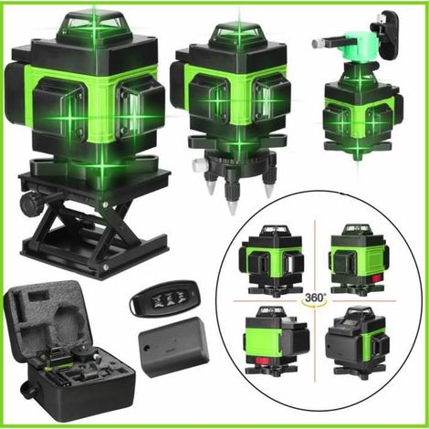 Niveau Laser 3D-4D 16 lignes 3°Machine auto-nivelante outil de nivellement à batterie Rechargeable USB horizontaux verticaux Feu (1/4)