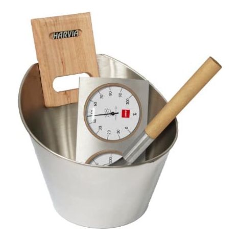 Harvia SN-SA006 - Kit de cubo, cazo, higrómetro y termómetro - Para saunas (1/3)