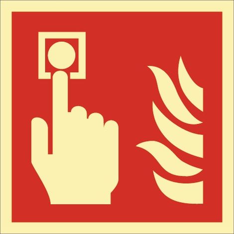 Brandschutzzeichen ASR A1.3/DIN EN ISO 7010/DIN 67510 Brandmelder Folie (1/2)