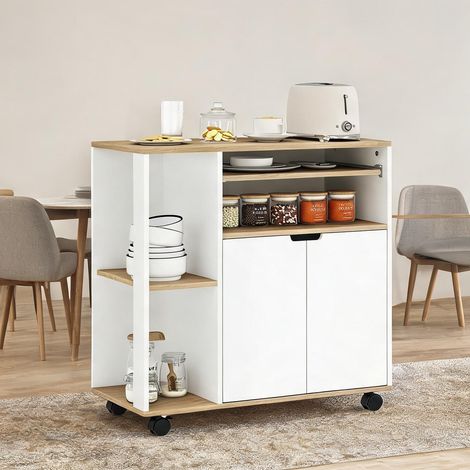 Desserte de cuisine en MDF 80 x 40 x 82 cm (1/5)