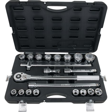 KS Tools - Coffret de douilles 6 pans en pouces et accessoires 3/4'', 21 pièces - 911.0752 (1/2)