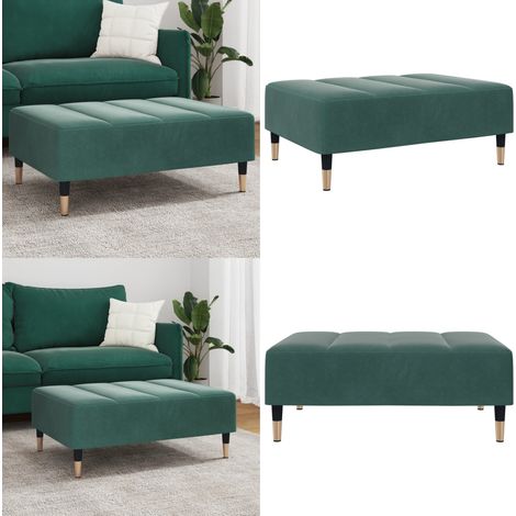 Fußhocker Dunkelgrün 77x55x31 cm Samt - Samtsessel - Hocker Mit Armlehnen - Beistelltisch - Wohnzimmer Dekoration - Dunkelgrüner Sessel - Home & Living (1/5)