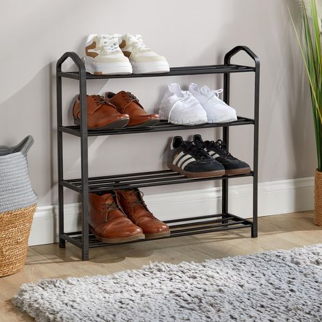 5 Tier Metal Plastic Shoe Storage Rack Hallway Entryway Organisational Furniture