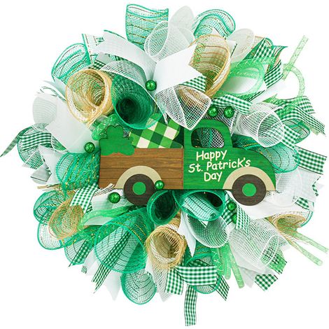 Guirnalda Artificial De Cinta - Adorno Para Pared Y Hogar - Con Cartel De Madera - Ideal Para Fiesta Del Día De San Patricio (1/5)