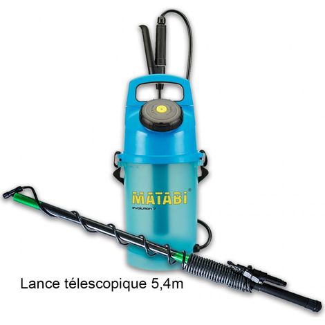 Matabi – Pack pulvérisateur à pression préalable 5L – Lance télescopique 5,4m – Cuve translucide – Débit 0,60 l/m à 3 bar (1/5)