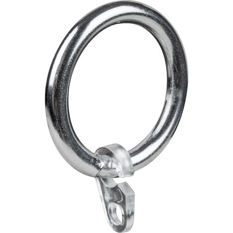 8 anelli cromo per tubo tenda diametro 20 mm