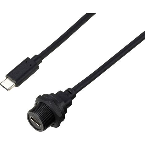 USB-C® 3.0 spina su presa IP67 (filettatura) cavo 0,5 m. TC-E10T-FT3-PWF/MT3-NWA-0.5PV-S Cavo in plastica impermeabile (1/4)
