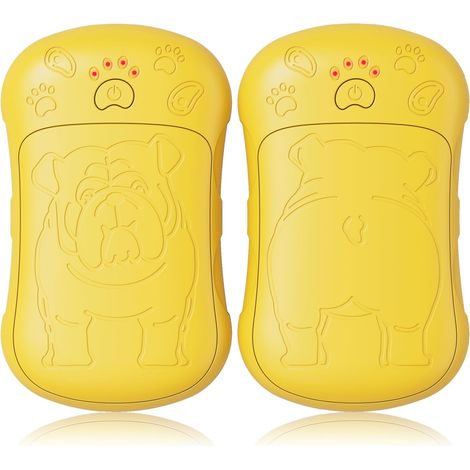 Rechargeable hand warmers, 2-pack, strong magnetic attraction, USB interface, suitable for camping, golf, hunting and travel, yellow.