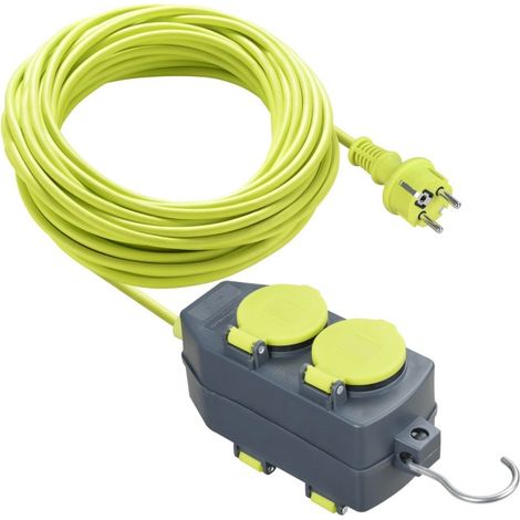 Prolongador elec 15mt 4 tomas con gancho masterplug (1/2)