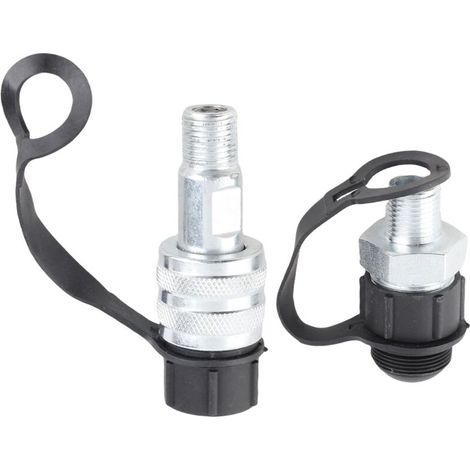 Raccord hydraulique à connexion rapide M16x1, 5 mâle femelle, coupleur en acier plaqué Cr pour tuyau haute pression avec clapet anti-retour (1/5)