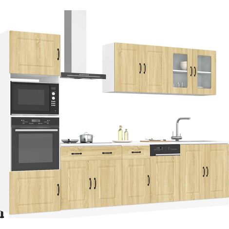 Ensemble d'armoires de cuisine 7 pcs Kalmar bois d'ingénierie (1/5)