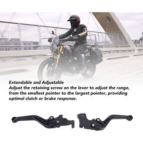 [Brakes / Clutch] Pair of adjustable aluminum alloy levers for Scrambler/Speed 400 2023-2025 Black (1/5)