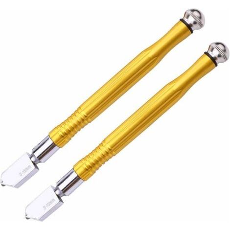 Coupe-verre Carbure de Tungstène Profession Carbure Cémenté Glass Cutter 3-15mm pour Carreaux de Verre, Miroir et Céramique 2 pièces (1/5)