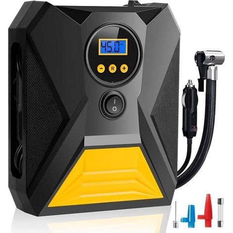 Bardusch-Compresseur d'Air Portatif 12V,150PSI Gonfleur Pneus Voiture avec Écran Numérique et Lumière LED (1/4)