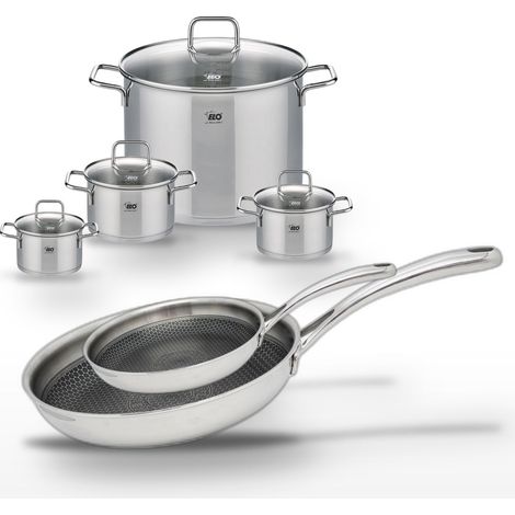 Lot Poêles 24cm & 28cm Elo Relief Evolution et 4 Faitouts Elo (1/5)