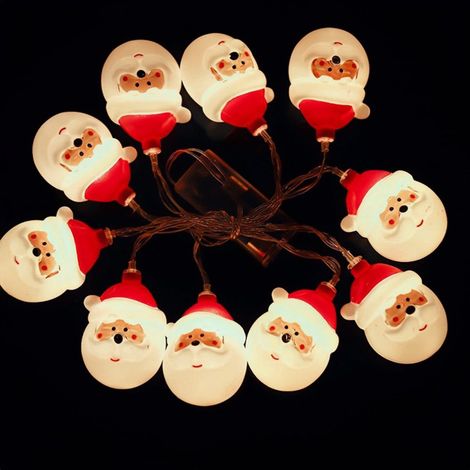 Guirnalda De Luces Navideñas - 10 Led Color Blanco Cálido - Para Interior Y Exterior - IP44 - 1 5 M - Funciona Con 2 Pilas AA (1/5)