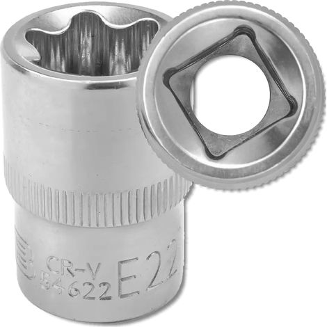 JCB Torx-Steckschlüssel 1/2" Cr-V E22 (1/5)