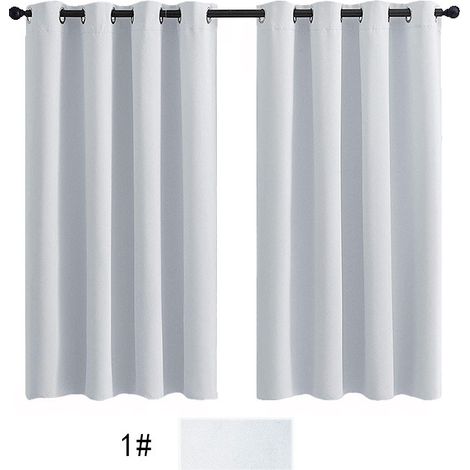 Rideau occultant pour salon, rideau isolant thermique, rideau à œillets, convient pour porte-fenêtre (2 pièces, 107 x 160 cm).