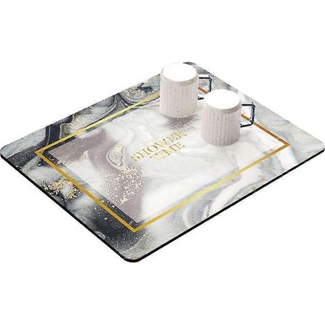 Tapis égouttoir de cuisine 30 x 40 cm, super absorbant, pour la vaisselle - Dorure Glacier (1/2)