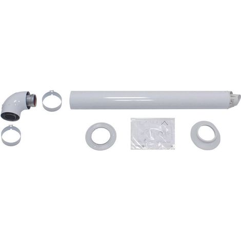 Vaillant Passaggio tetto/parete turboTEC orizzontale Guida aria/gas di scarico, Alluminio,60/100mm, 303835