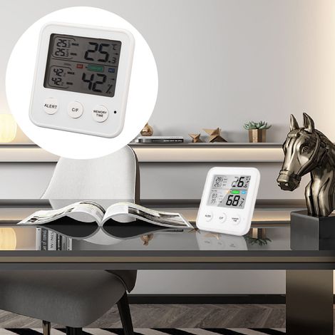 Digitales Innenthermometer und Hygrometer, hohe Präzision, multifunktional, weiß. (1/5)