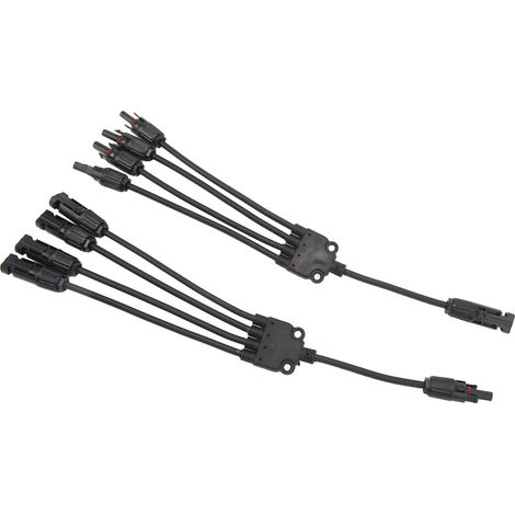 Solarverbinder 1 bis 4 parallel Y-Adapterkabel Stecker Werkzeugset Draht für Solarpanel (1/5)
