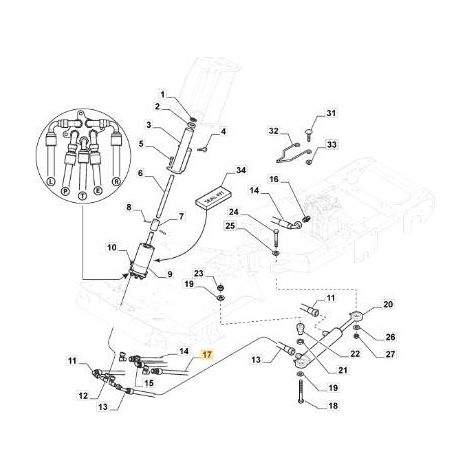 ORIGINAL STIGA HYDROG.-VERTEILER.PFM-FÖRDERSCHLAUCH – 387869508/0