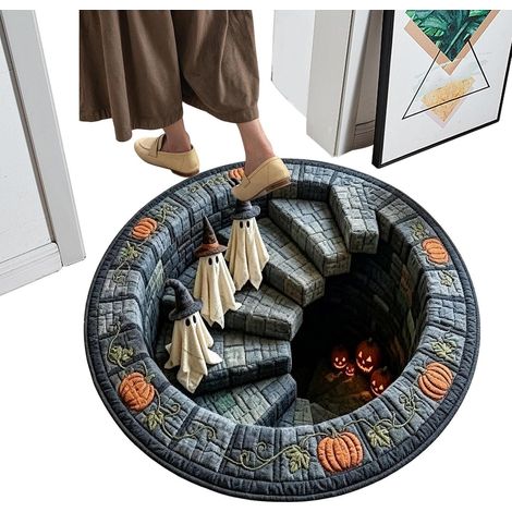 Paillasson illusion Halloween Tapis Illusion Abîme Fantôme Chapeau de  Paillasson moderne et doux pour Maison, Salle de Bain, Chambre, Salon, Entrée, Intérieur, Extérieur, Fêtes, (1/5)