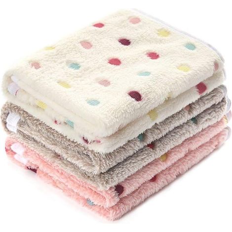 Lot de 3 couvertures en laine premium ultra douces et moelleuses à motifs animaux (1/5)