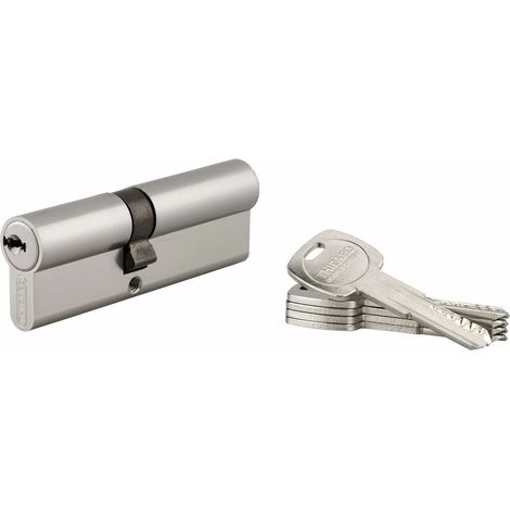 Thirard – Cylindre de serrure double entrée Trafic 6 – 40x50mm – Anti-arrachement et anti-perçage – Fonction urgence avec 5 clés – Profil européen laiton