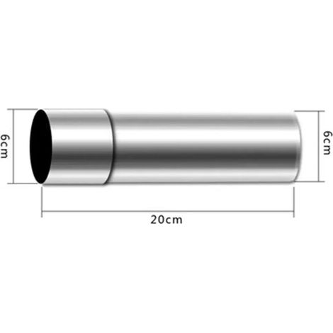Tuyau de cheminée en acier inoxydable de 2,3 pouces pour poêle à bois de camping extérieur, chaudière, conduit d'évacuation des fumées, réchauds portables de 20/30/40 cm